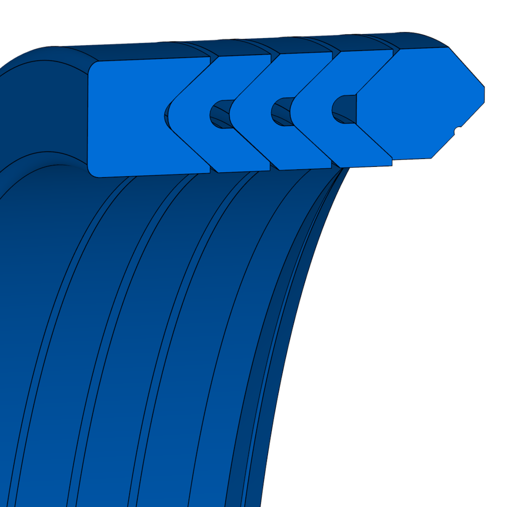 Merkel® Chevron Seal set | 180,00 X 210,00 X 61,50 / 15,00 mm | PE E083