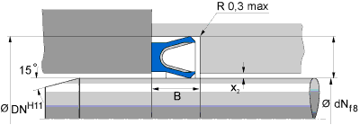 Rod Seal - FOI SF - PTFE F56110 - Freudenberg - 49414976 - Packaging Unit 1 measurement