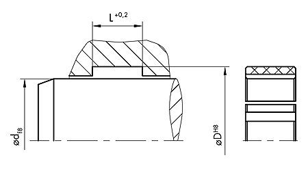 Stanggeleiderringen - 110X115X5,60 - FRS - PTFE PT009807 - Dichtomatik - 49111919 measurement