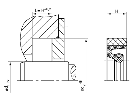 Overige - 19x22x16 - WE - 80 NBR NB805602 - Dichtomatik - 67108174 - Verpakkingseenheid 1 measurement
