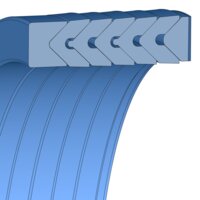 Design sketch Guarnizione chevron Merkel® DMS7-0889