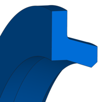 Design sketch Guarnizione senza molla H OF