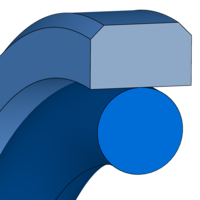 Design sketch Guarnizione pistone Merkel® Omegat OMK-MR