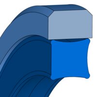 Design sketch Guarnizione pistone Merkel® Omegat OMK-QR