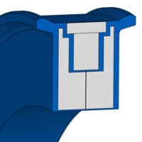 Design sketch Pistone completo TDUOP M