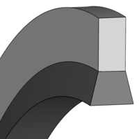 DICHTOMATIK Bonded Seal US ZNS 4BA | 4,12 X 7,26 X 1,20 mm | 70 FKM FP703402 Brown Steel sheet |