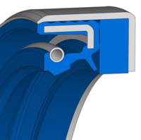 Design sketch Combined radial shaft seals Simmerring® COMBI