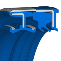 Design sketch Combined radial shaft seals Simmerring® COMBI F19