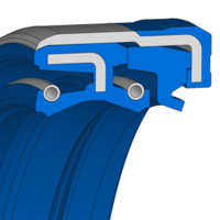 Design sketch Combined radial shaft seals Simmerring® COMBI F8