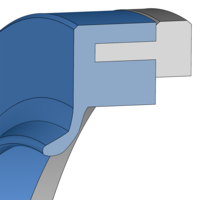 Design sketch Radial shaft seal Radiamatic HTS II Type 9539