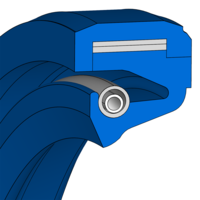 Design sketch Radial shaft seal Merkel® Radiamatic RHS51