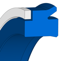 Merkel® U-Cup set series T18 | 55,00 X 40,00 X 9,30 / 7,50 mm | 95 AU V142