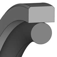 DICHTOMATIK Piston Seal KPOR130 | | 2-pieces | 15,00 X 7,50 X 3,20 / 3,75 mm | PTFE PT00A201 / 70 NBR |