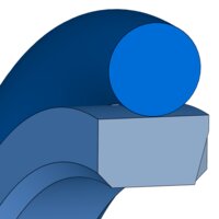 Merkel® Omegat-S. set DW series OMS-MR-DW | | 2-pieces | 425,00 X 449,00 X 7,90 / 12,00 mm | PTFE GM201 / NBR